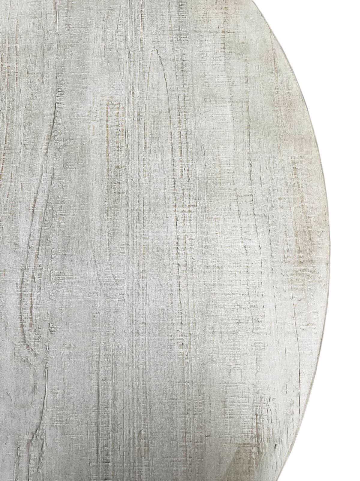 Round Beach Washed Salvage Pine Dining Table - Thumbnail 6