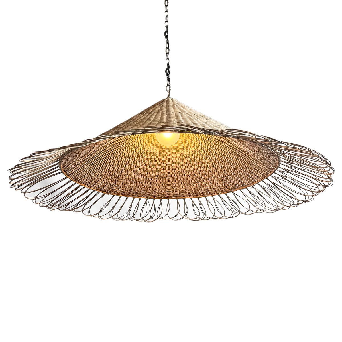 Rattan Large Loop Hat Pendant - Thumbnail 6