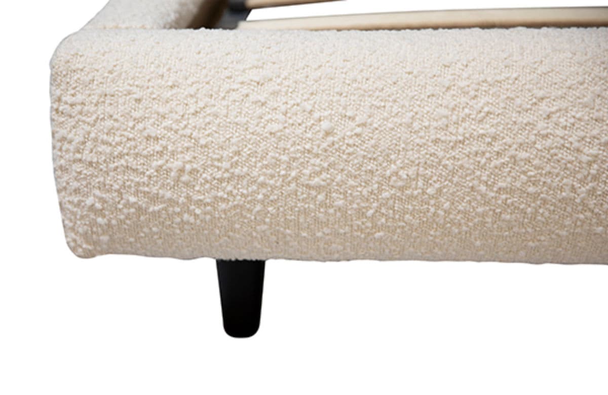 White Mod Boucle King Bed Frame - Thumbnail 6