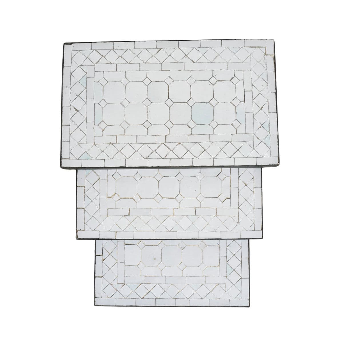 Outdoor Mosaic Nesting Table Set of Three - Thumbnail 6