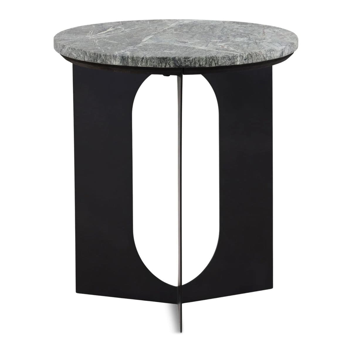 Taurus Marble & Iron Side Table - Thumbnail 6