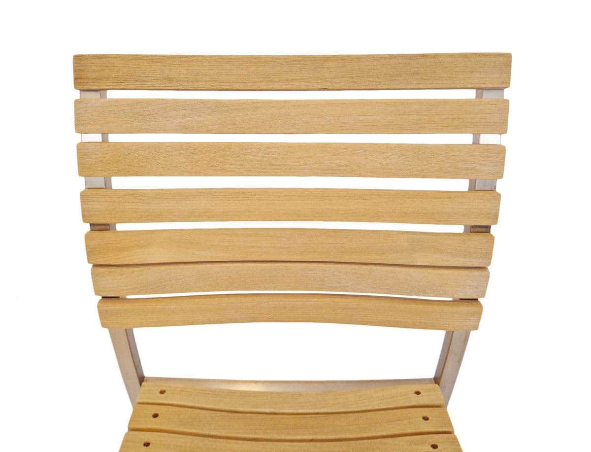 Teak Slat Simple Chair - Thumbnail 6