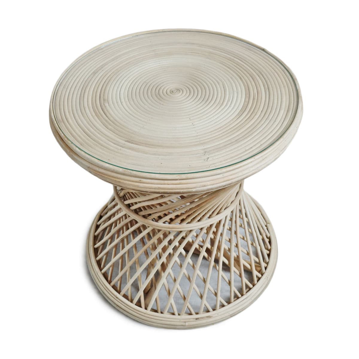 Hourglass Wicker Side Table - Thumbnail 6