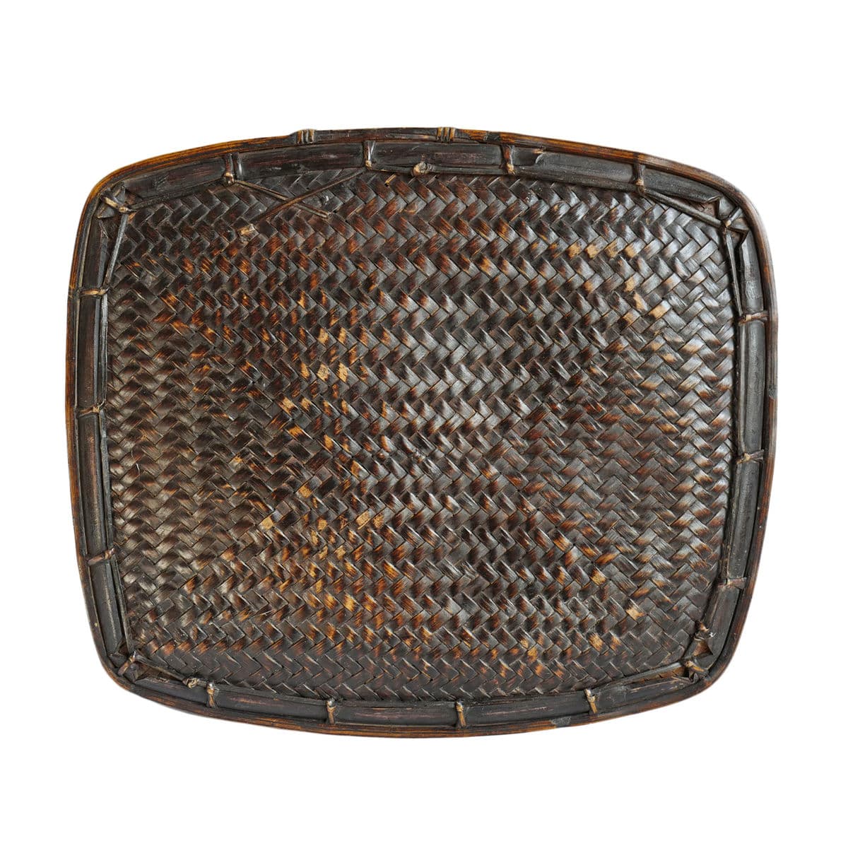 Vintage Square Akha Thai Basket - Thumbnail 6