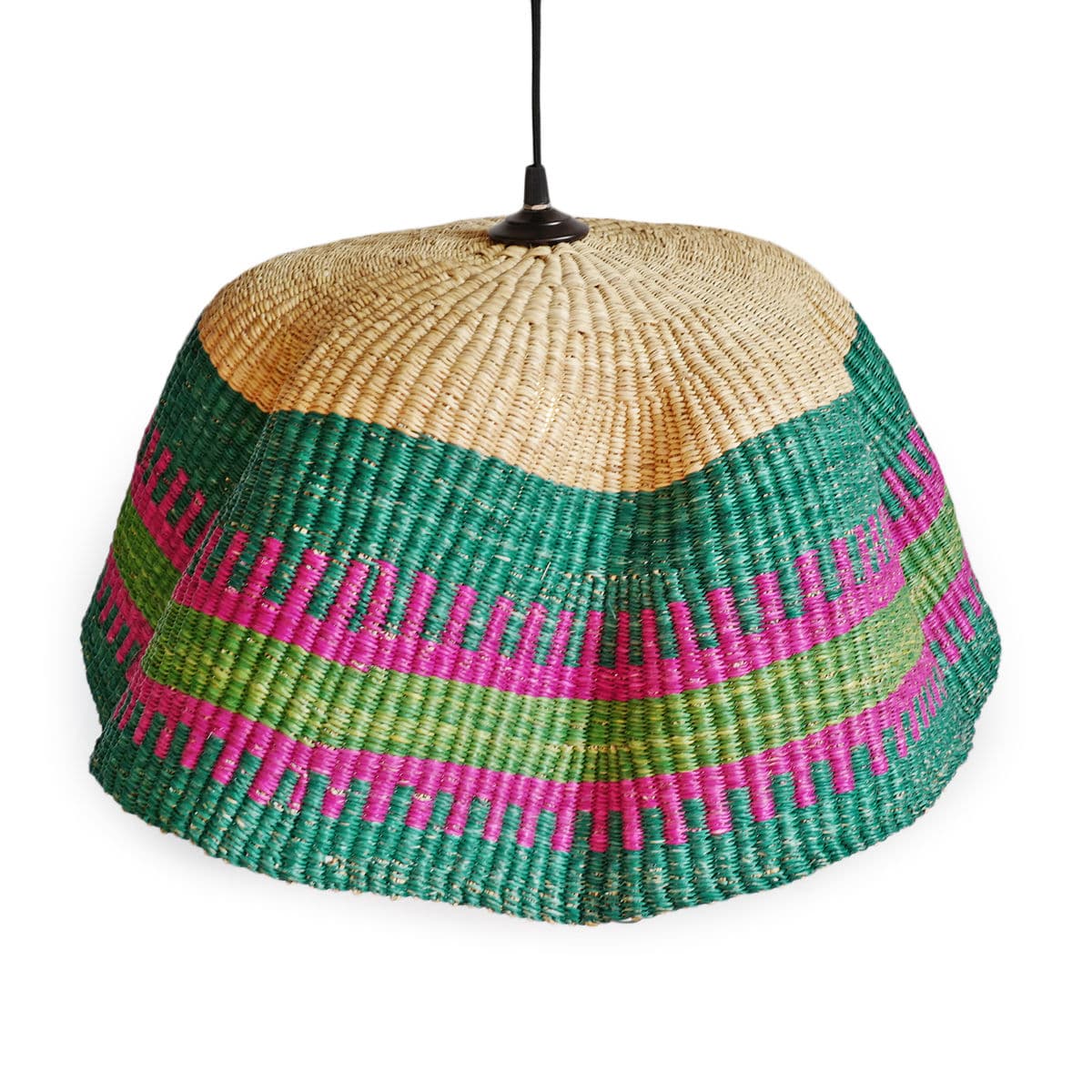 Bolga Wave Basket Light Pendant - Thumbnail 6