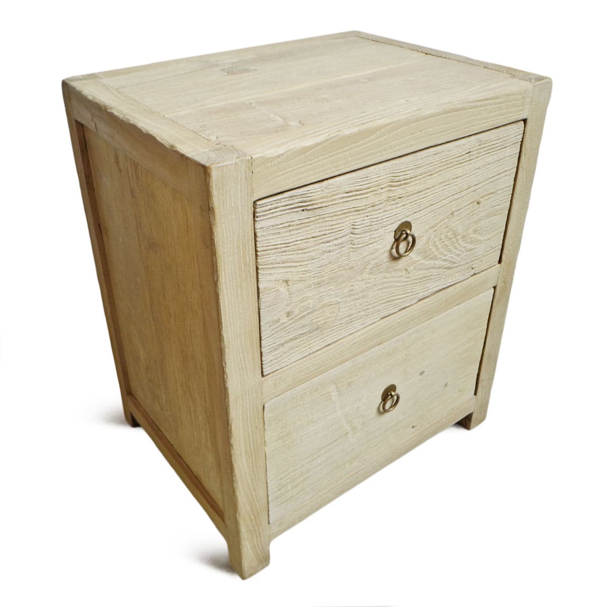 Simple Elm 2-Drawer Bedside Cabinet - Thumbnail 6