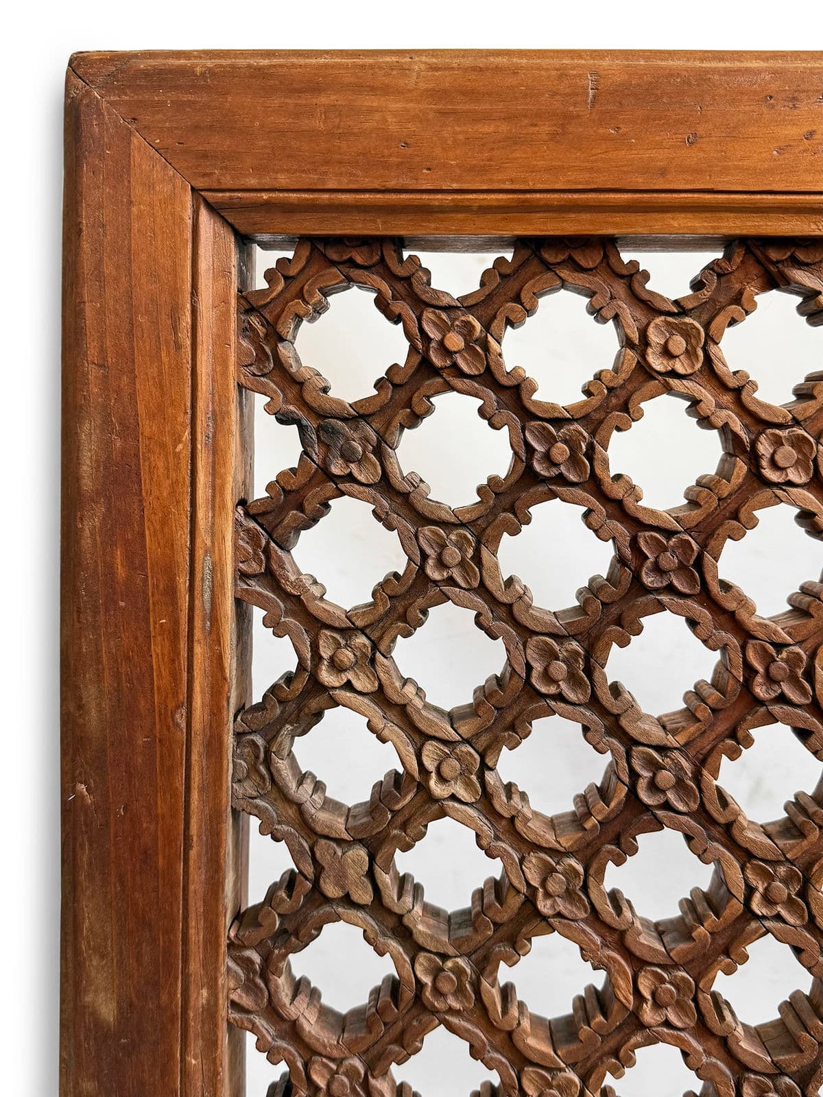 Antique Mongolian Wood Screen Panel - Thumbnail 6