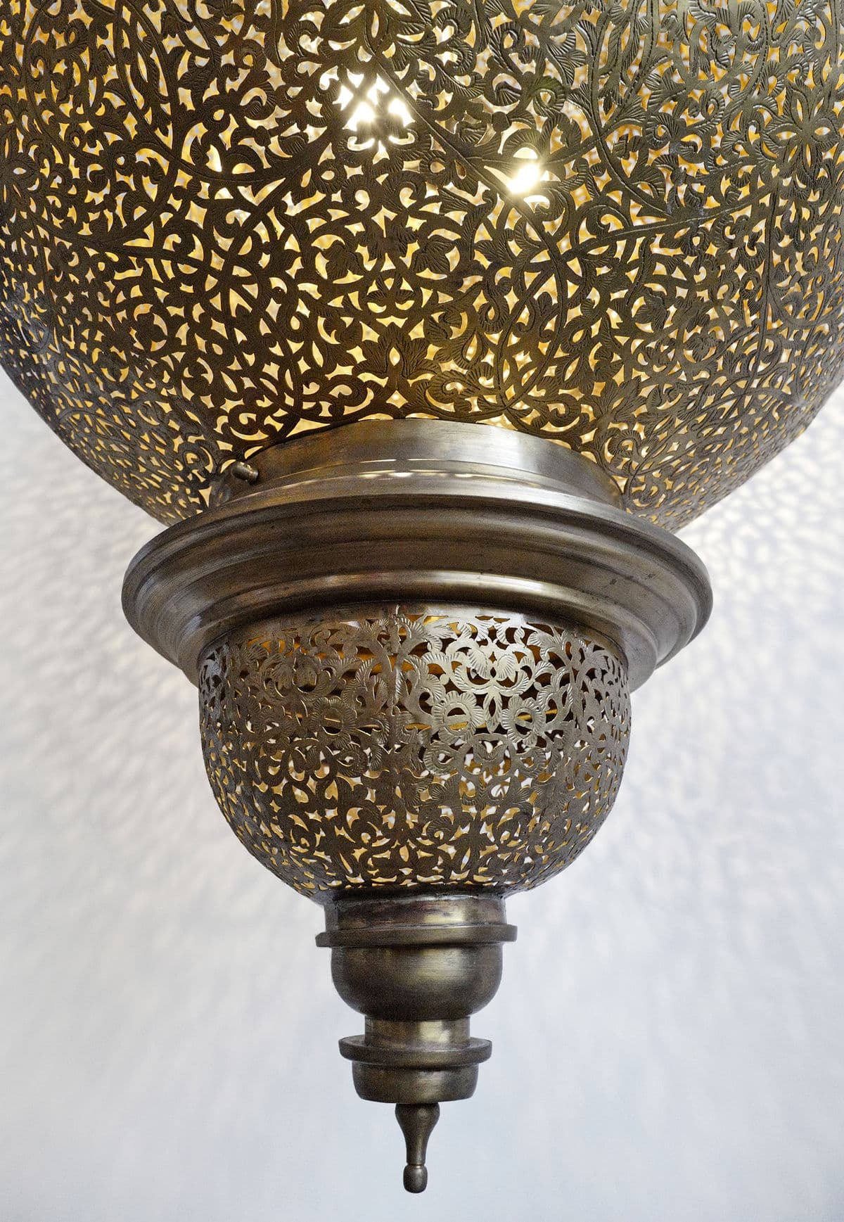 Large Moroccan Manda Brass Chandelier - Thumbnail 6