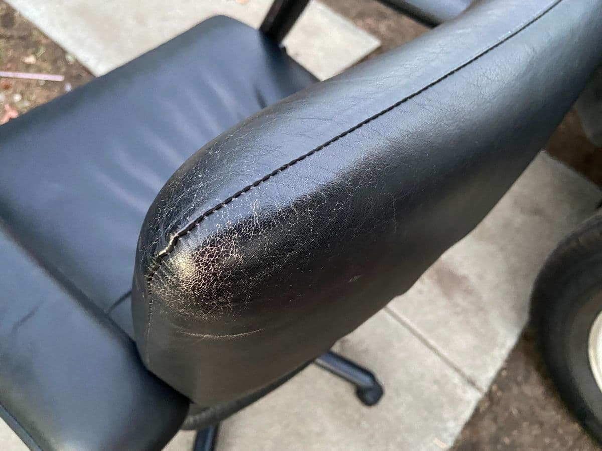 Vintage Mario Bellini Leather Swivel Executive Desk Chair for Vitra - Thumbnail 5