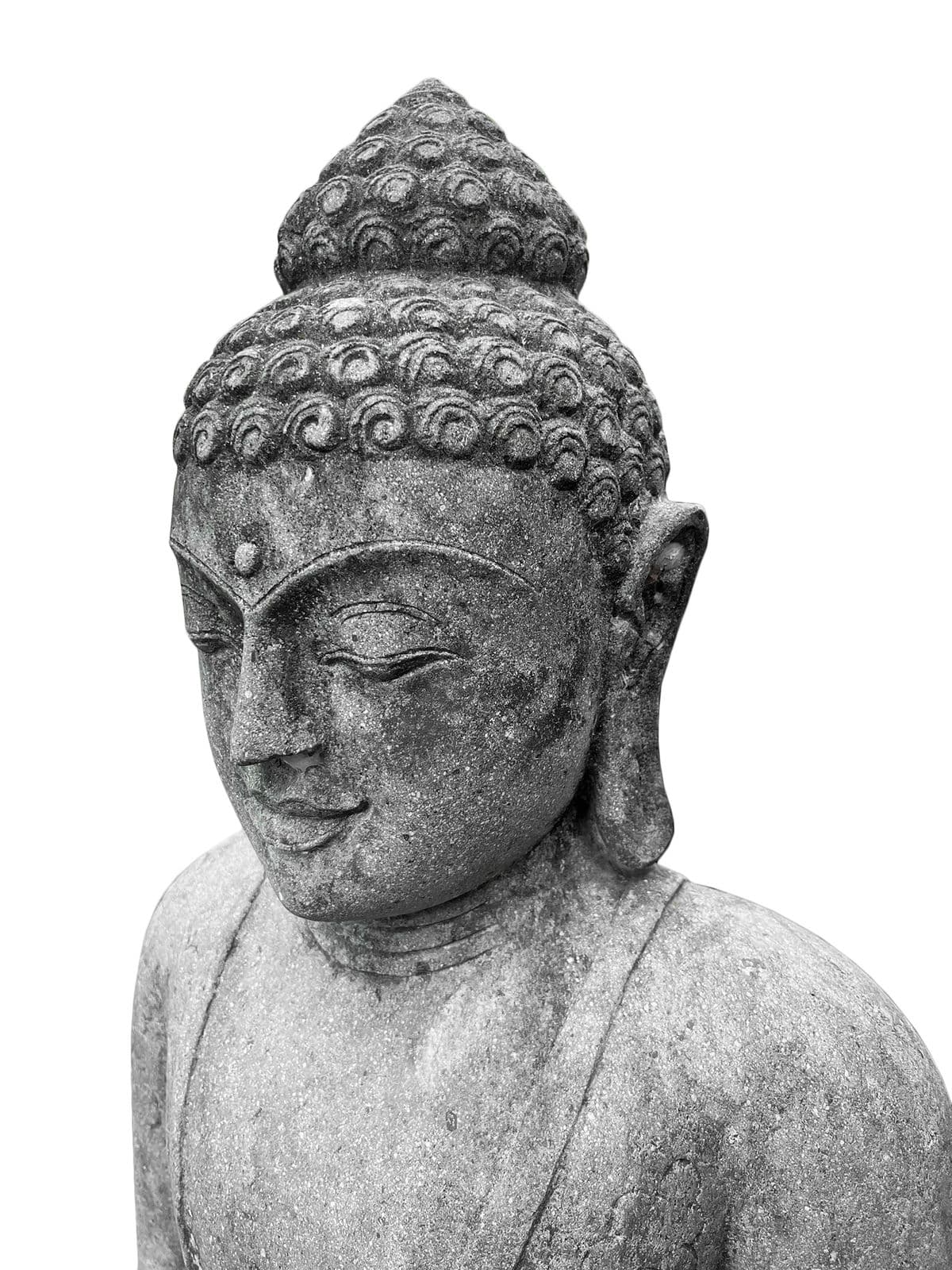 Sitting Stone Garden Buddha - Thumbnail 6