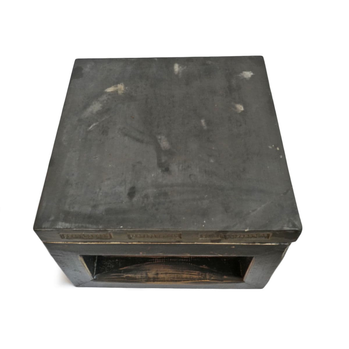 Vintage Black Square Stone Top Table - Thumbnail 6