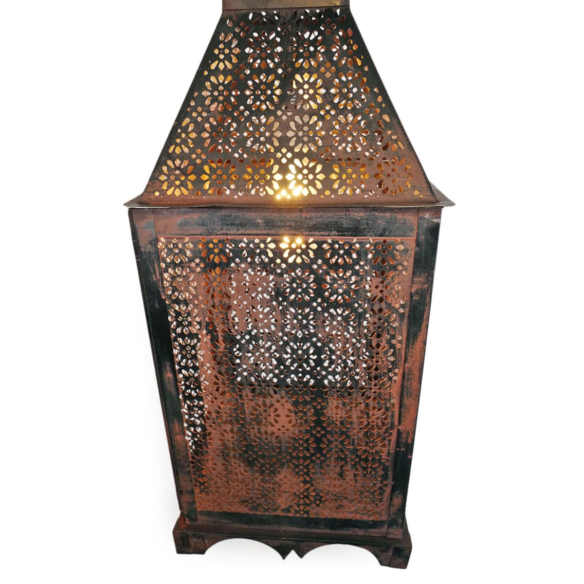 Vintage Aged Iron Lace Lantern - Thumbnail 6