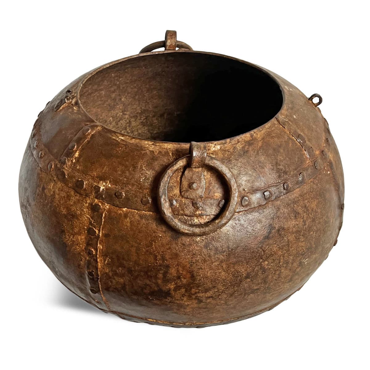 Vintage Iron Rivet Pot Planter - Thumbnail 6