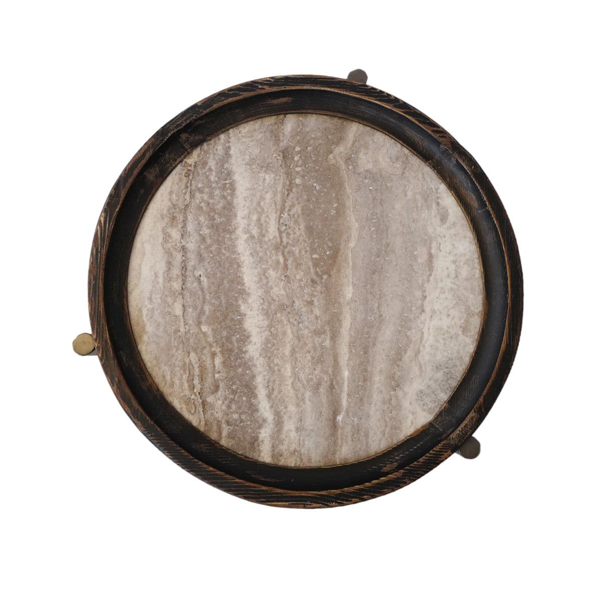 Alpine Marble & Elm Side Table - Thumbnail 6