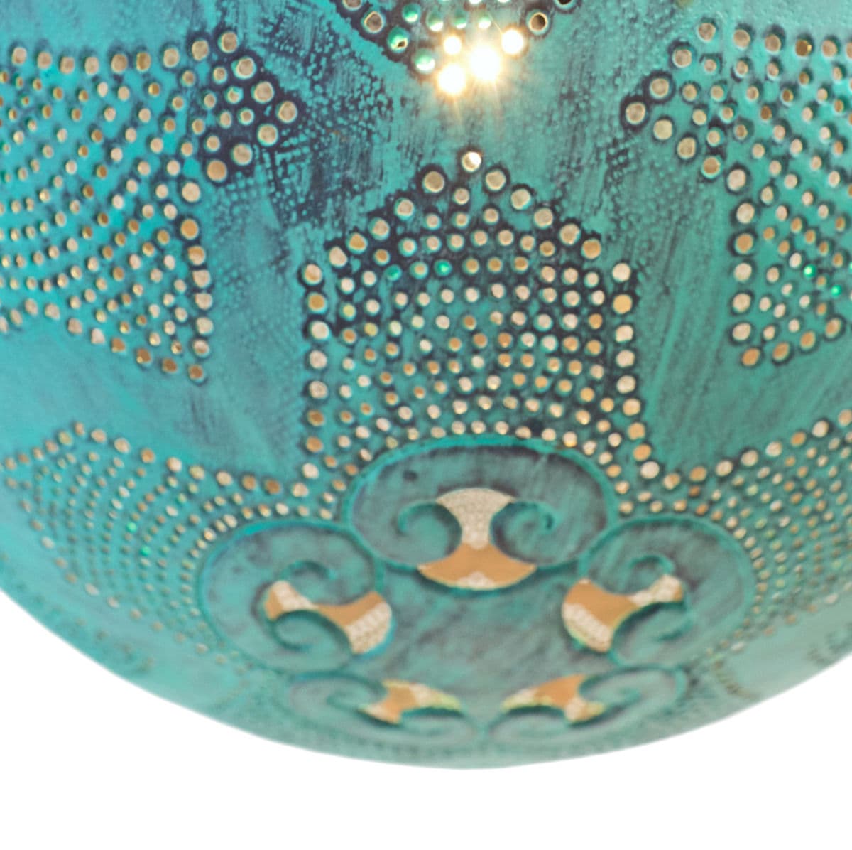 Verdigris Copper Globe Pendant Light X-Large - Thumbnail 6