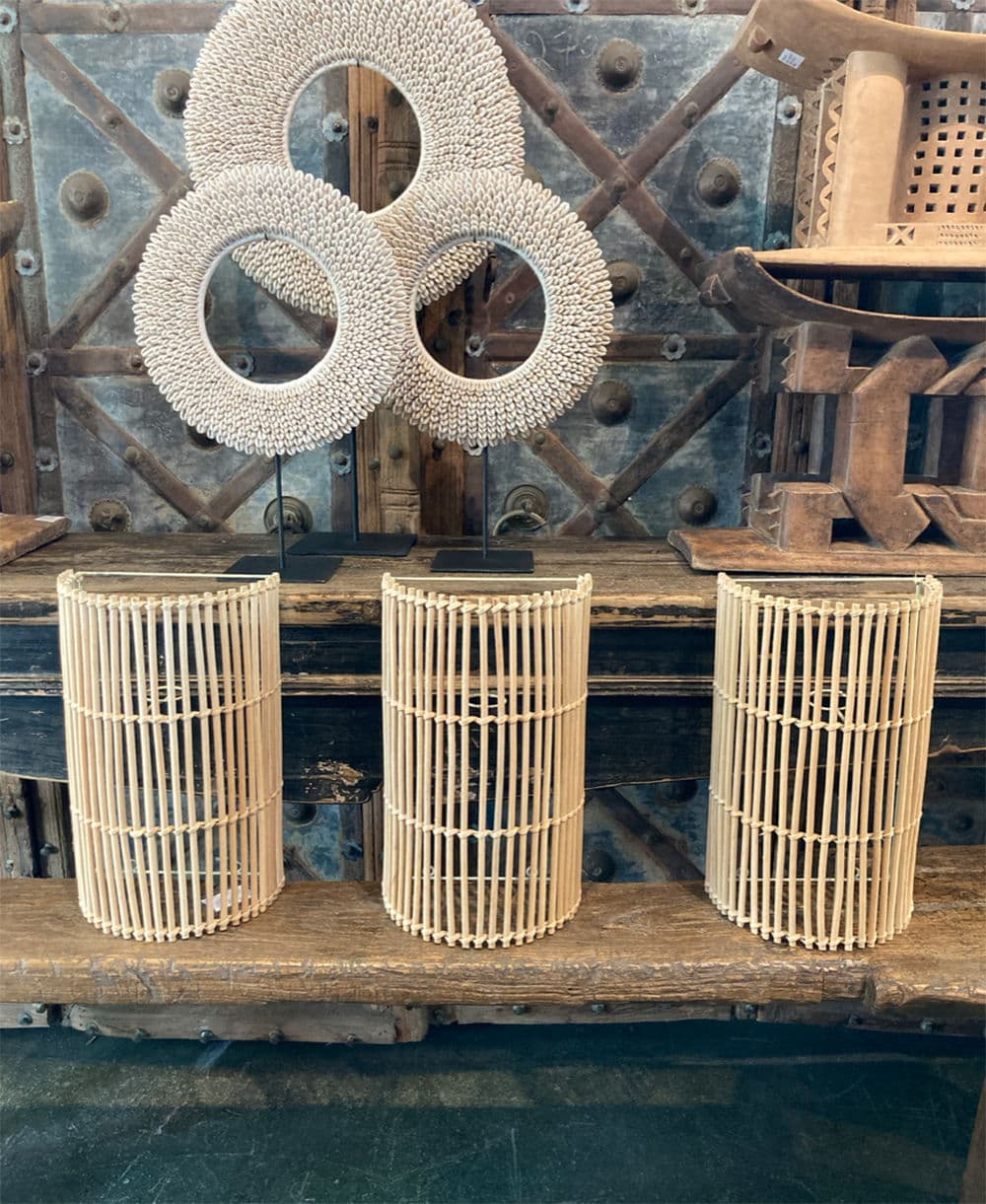 Raw Wicker Stick Wall Sconce - Thumbnail 6