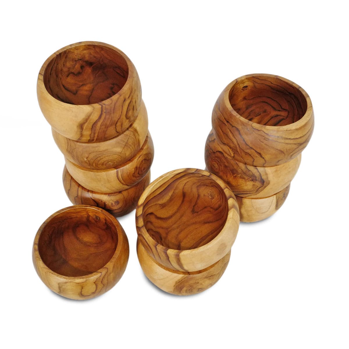 Simple Teak Wood Round Bowl - Thumbnail 6