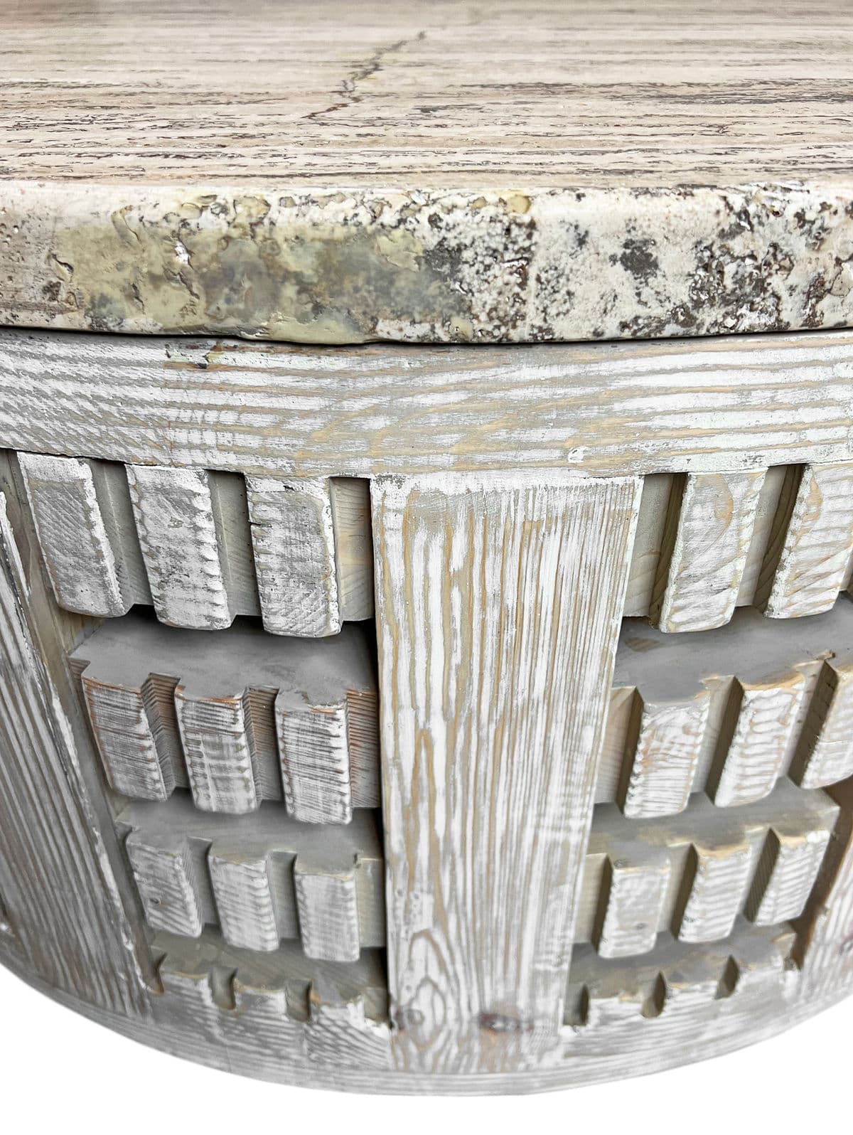 Round Kebe Stone Top Coffee Table - Thumbnail 6