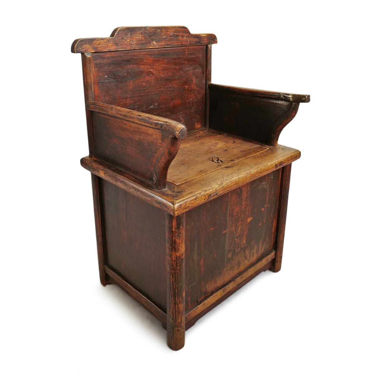Antique Chinese Trunk Box Arm Chair - Thumbnail 6