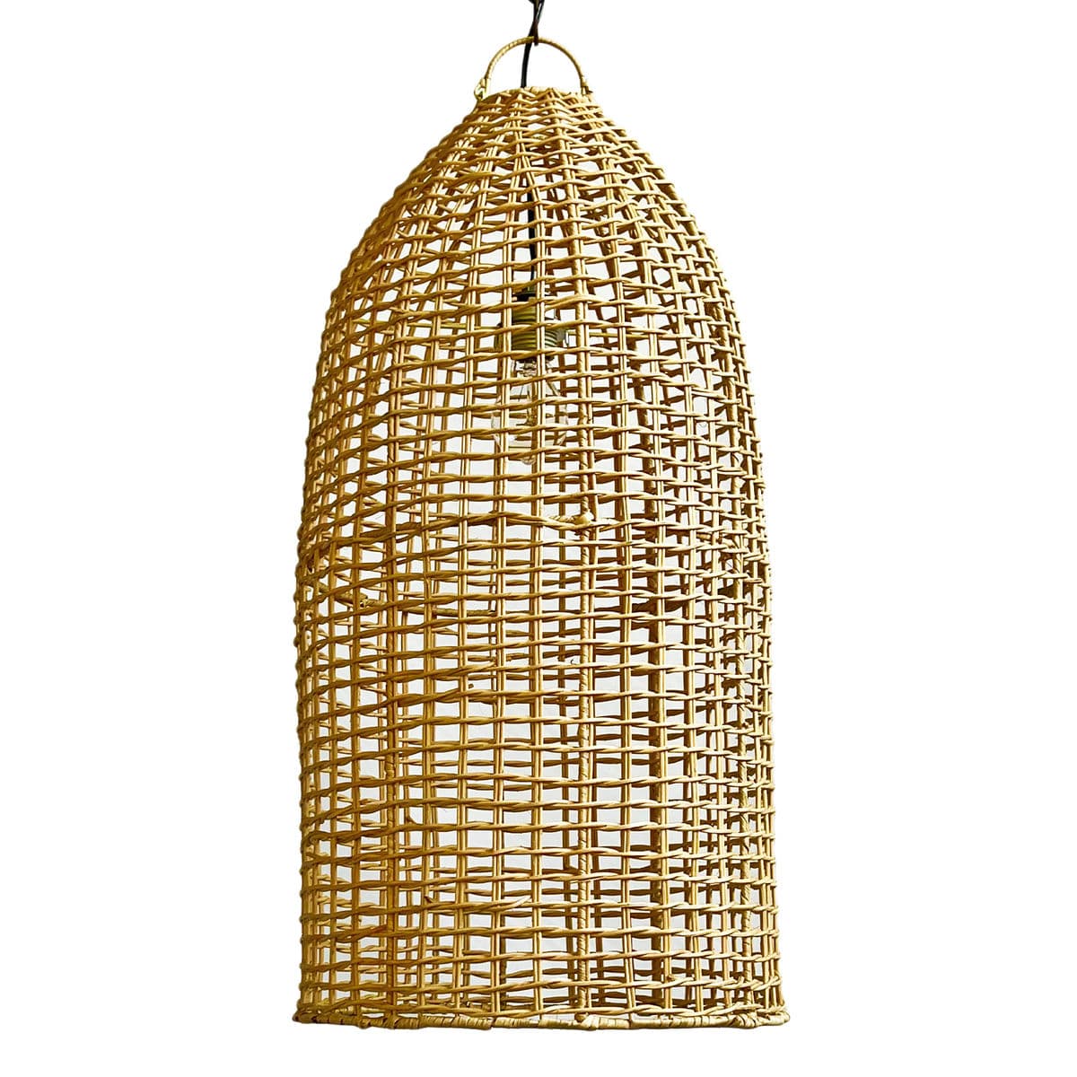 Rattan Basket Bottle Pendant Light - Thumbnail 6