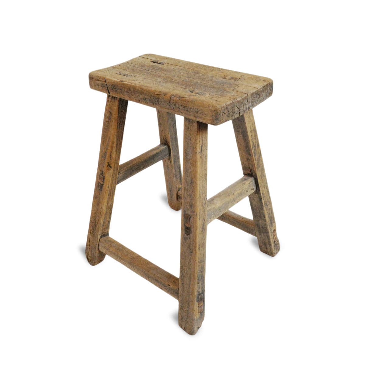 Vintage Elm Work Farm Stool - Thumbnail 6