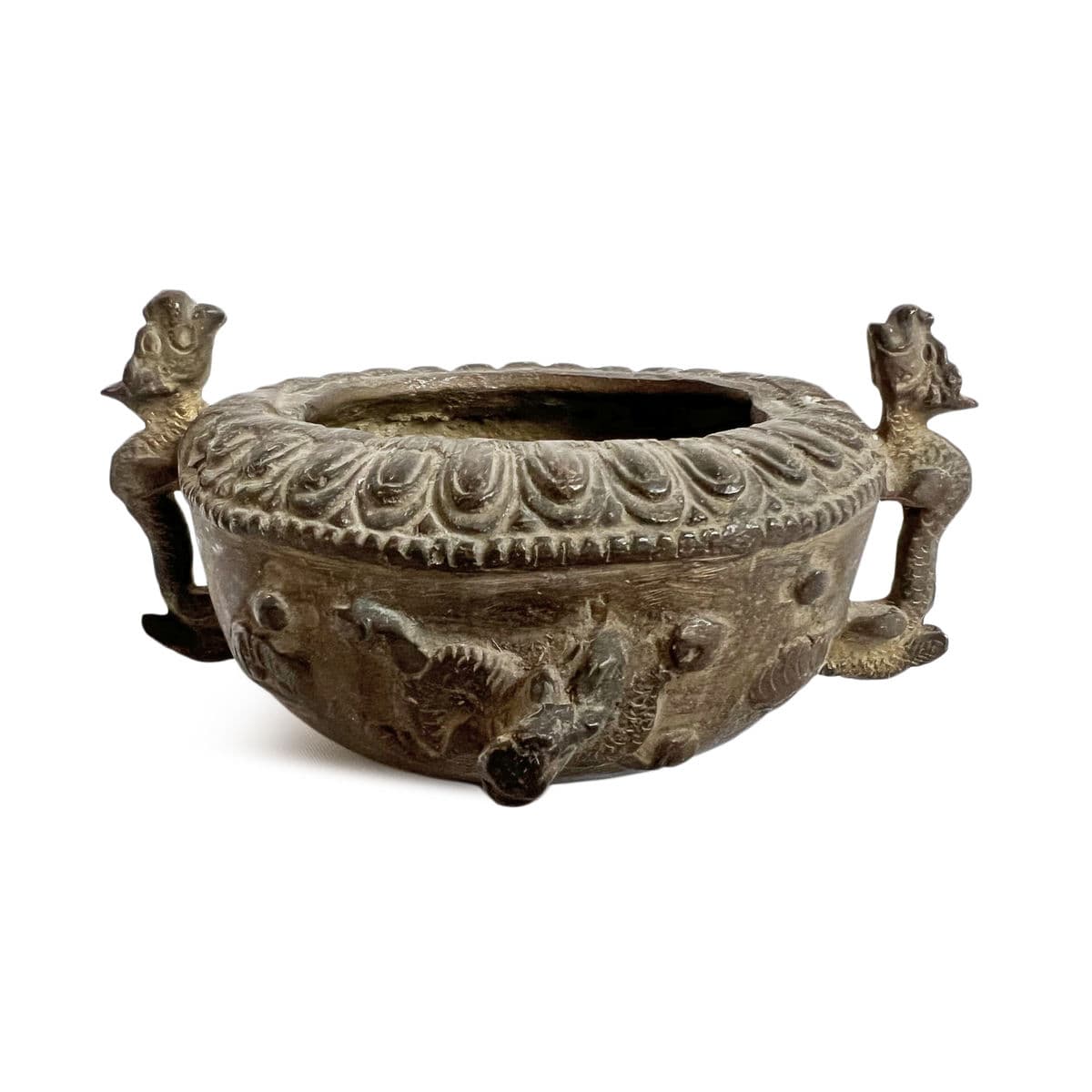 Old Brass Dragon Incense Pot - Thumbnail 6