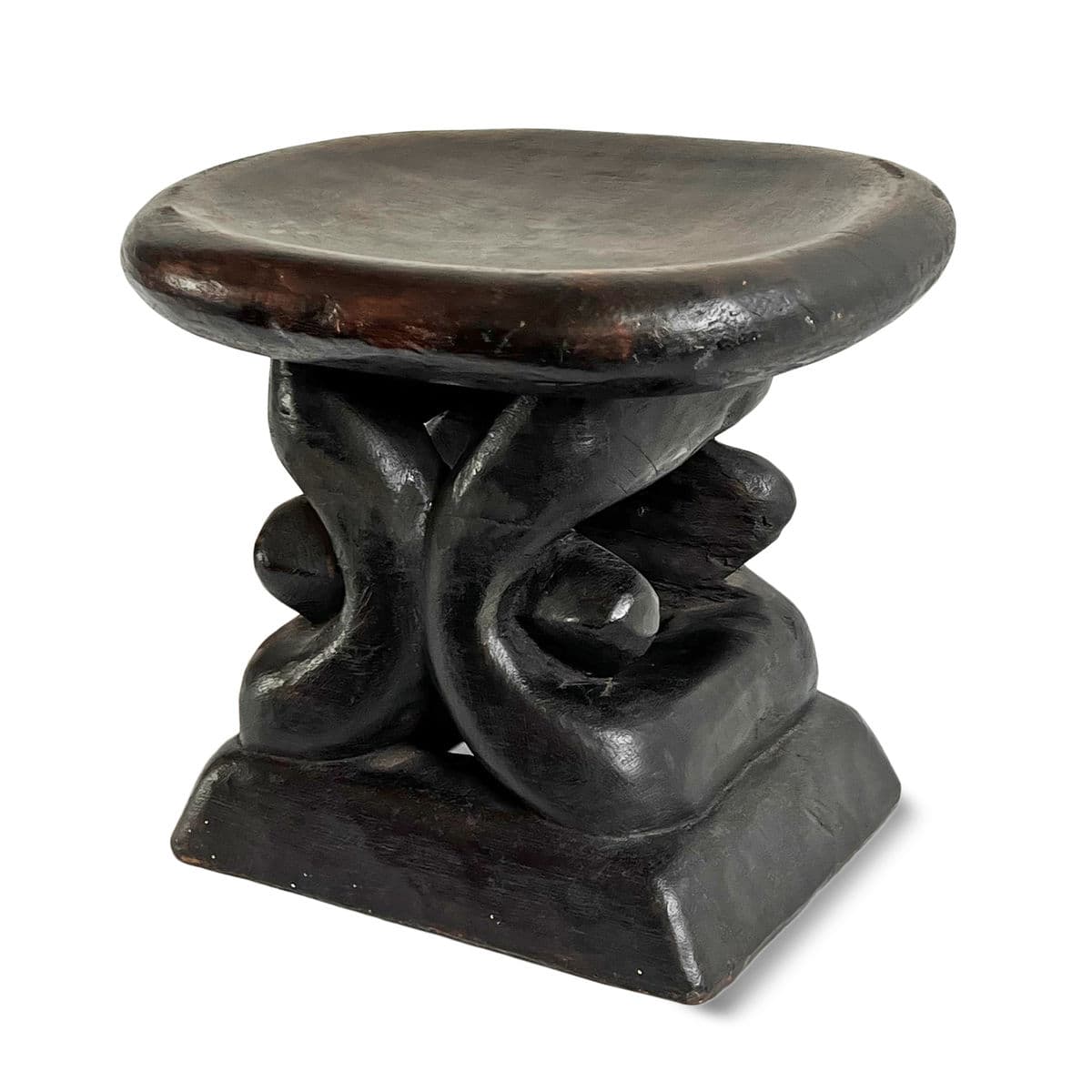 Vintage Bamileke Oval Stool - Thumbnail 6