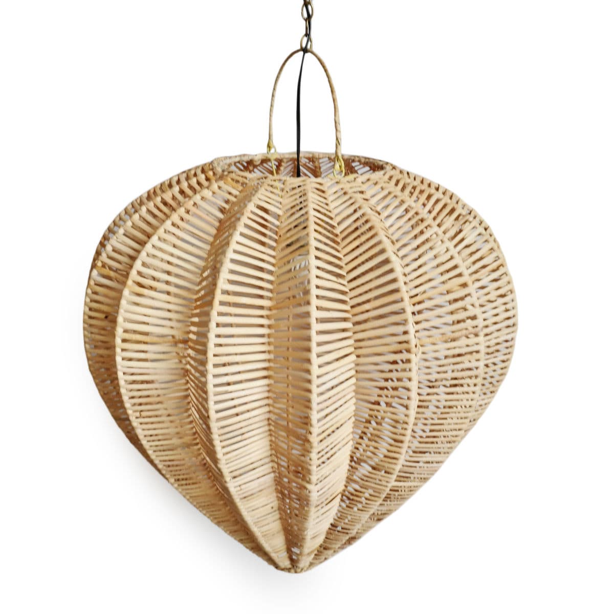 Raw Rattan Starfruit Lantern Medium - Thumbnail 6