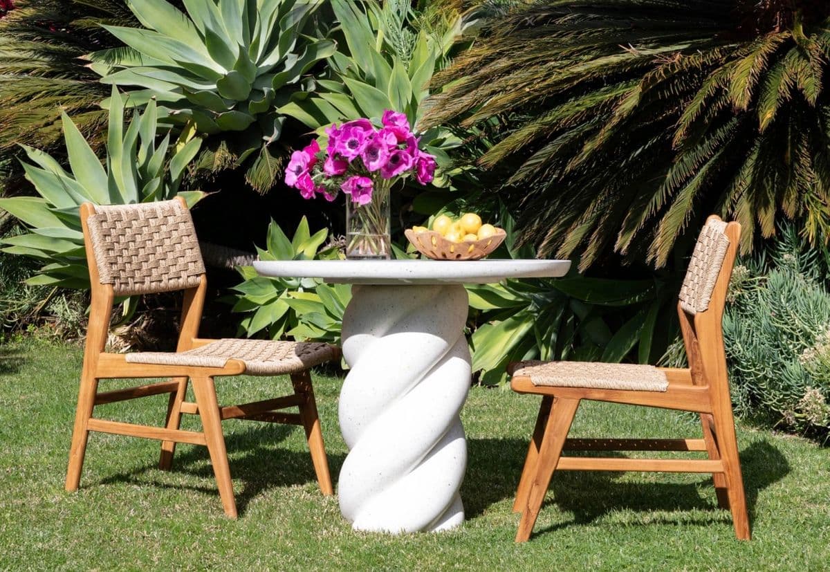 Outdoor Checker Weave Dining Chair - Thumbnail 6