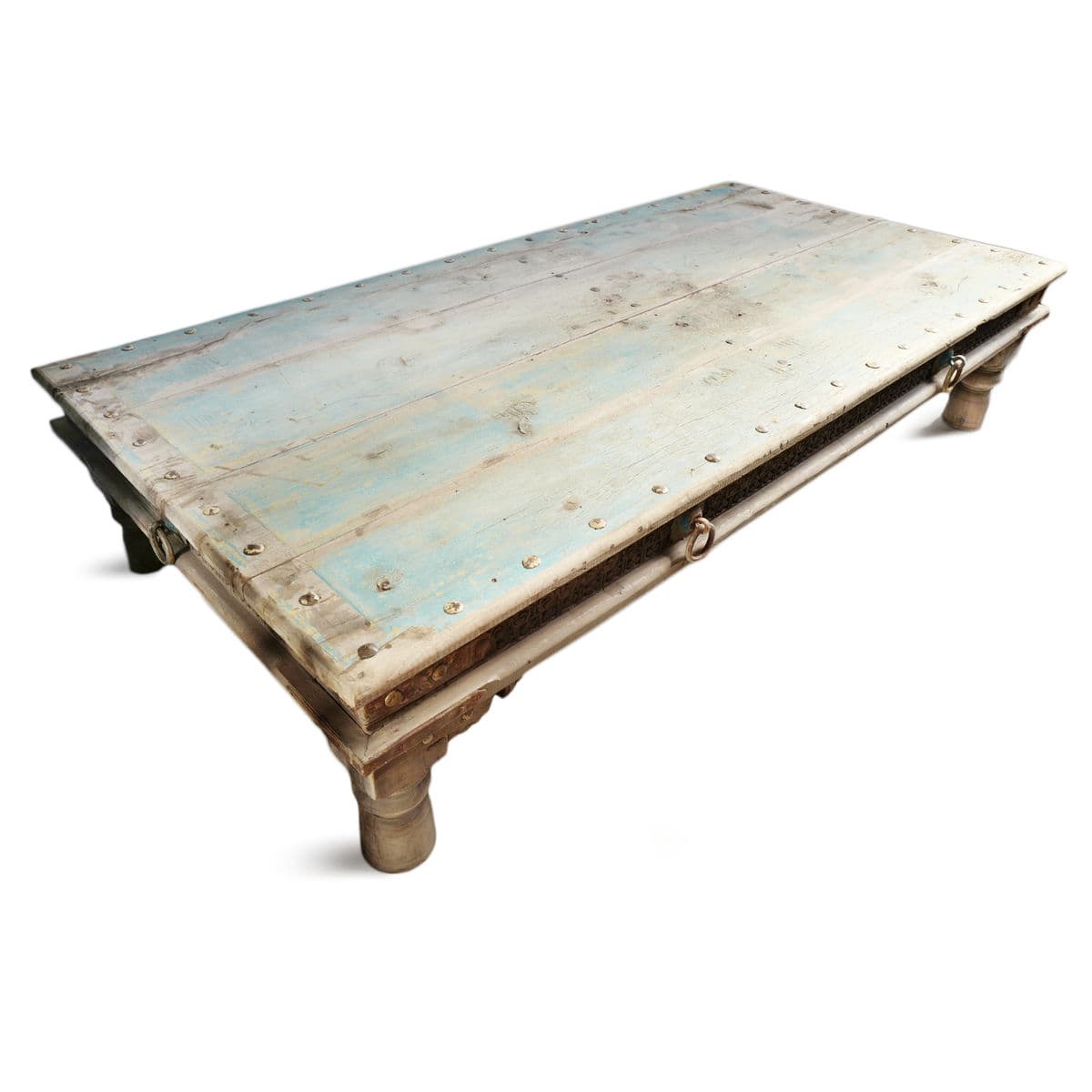Old Teak Takhat Coffee Table - Thumbnail 6