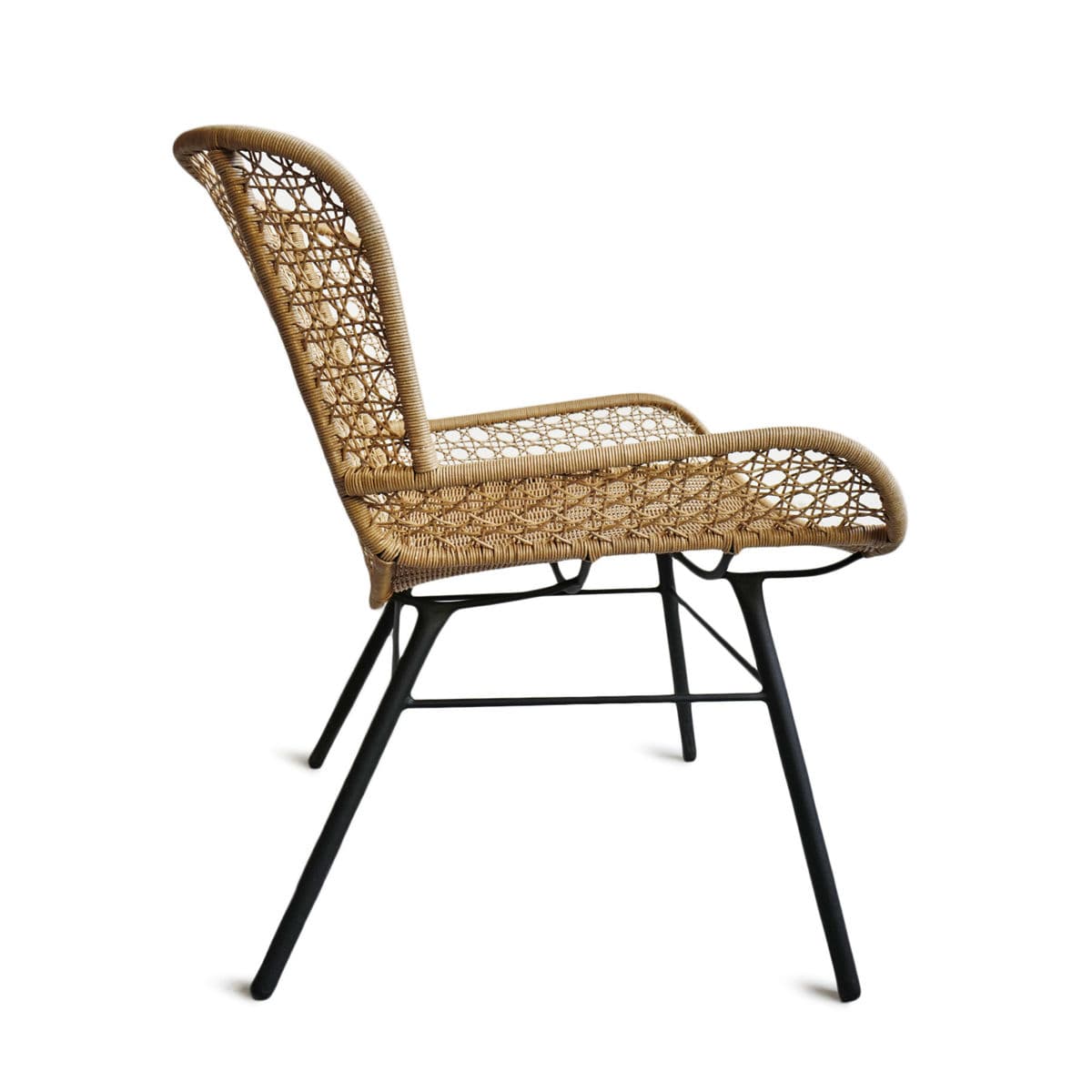 Outdoor Sand Faux Wicker Easy Chair - Thumbnail 6