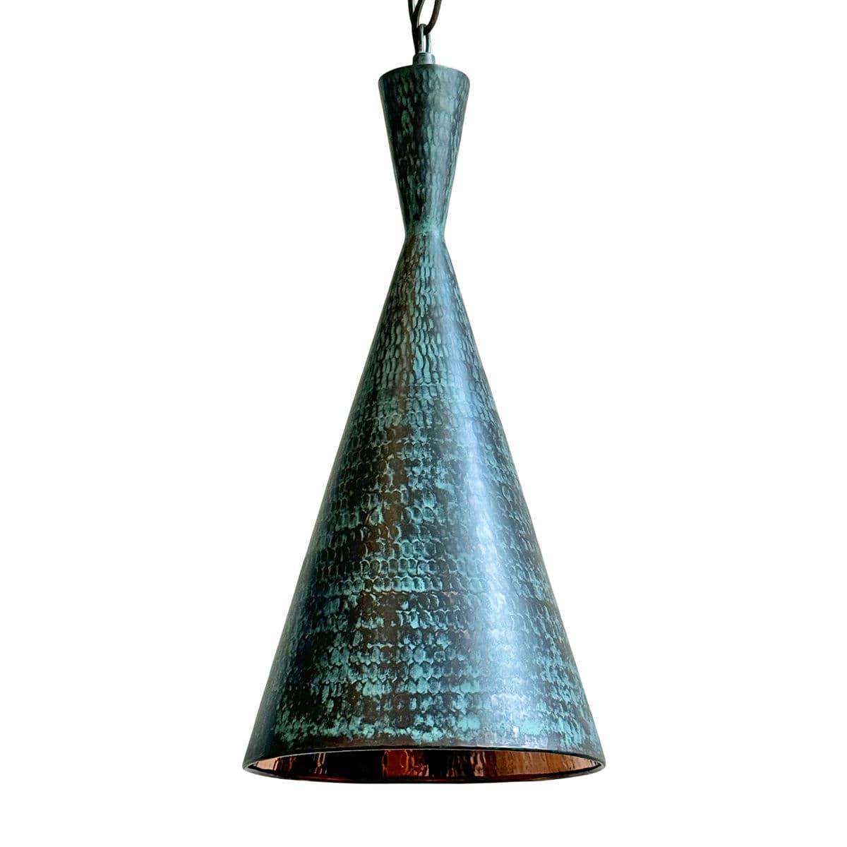 Hammered Copper Cone Pendant Light - Thumbnail 6