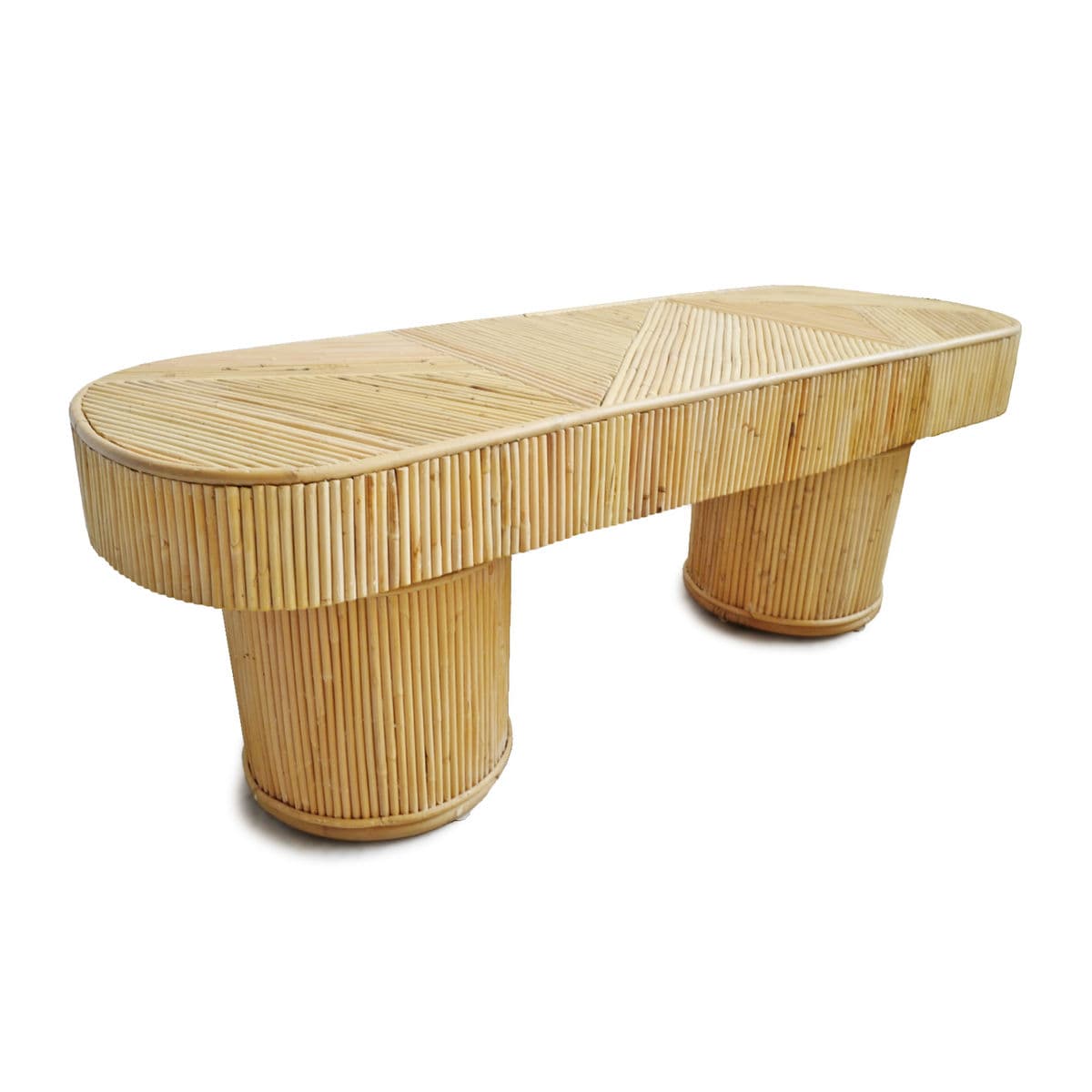 Deco Rattan Stick Coffee Table - Thumbnail 6