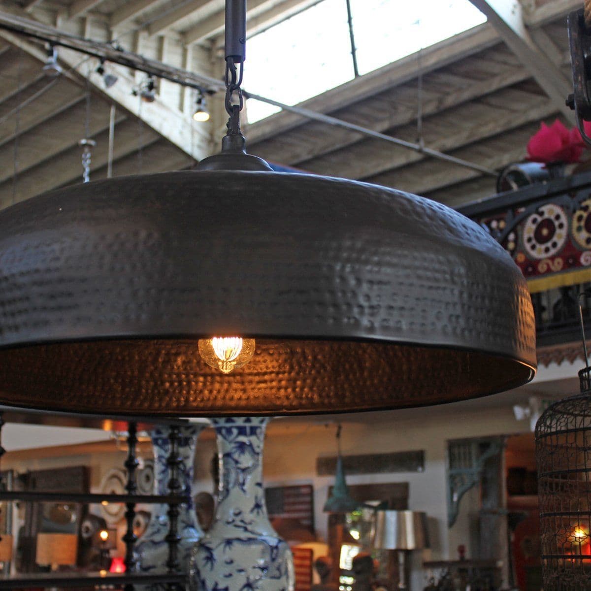 Farm Bronze Hammered Pendant Light - Thumbnail 6