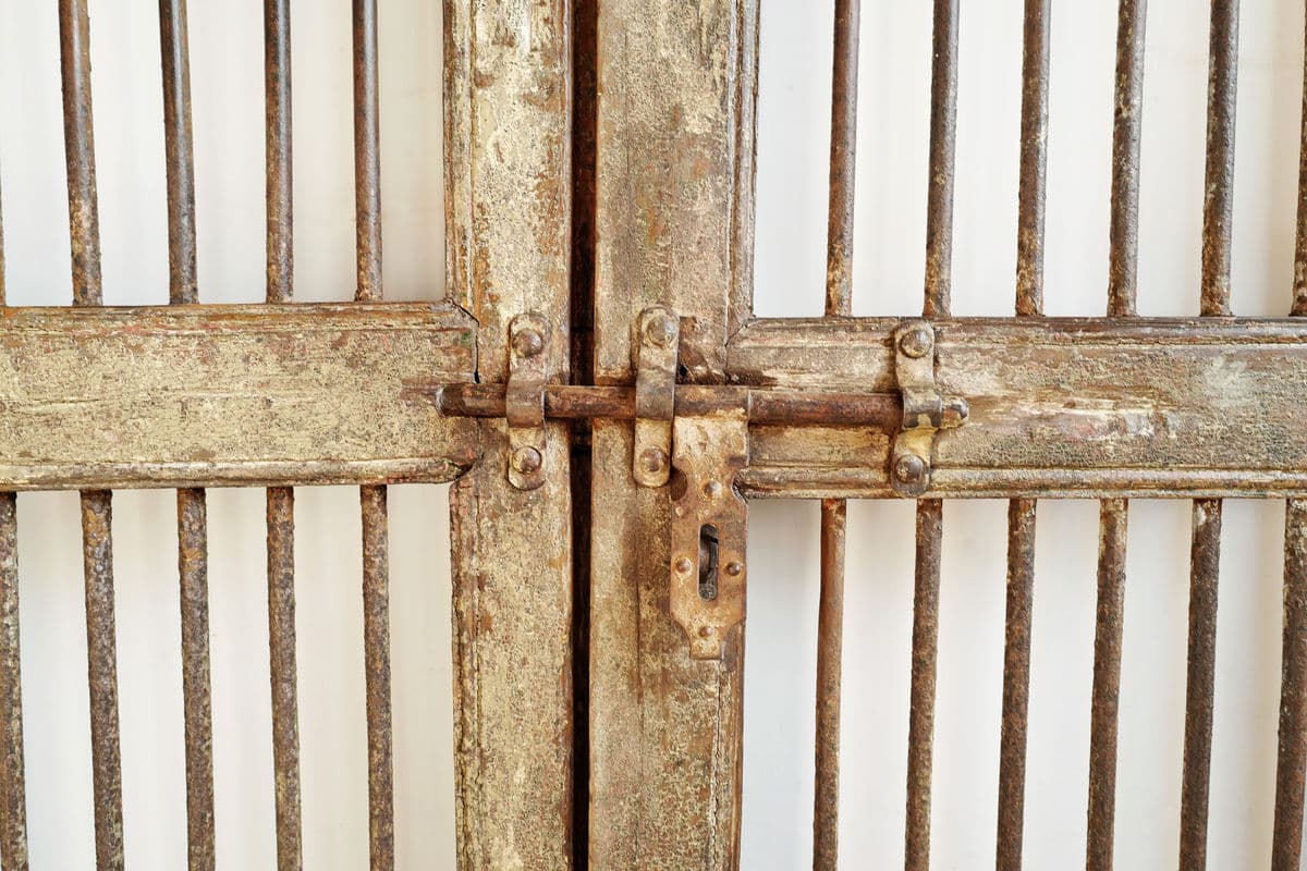 Vintage Jali Iron & Wood Gates - Thumbnail 6