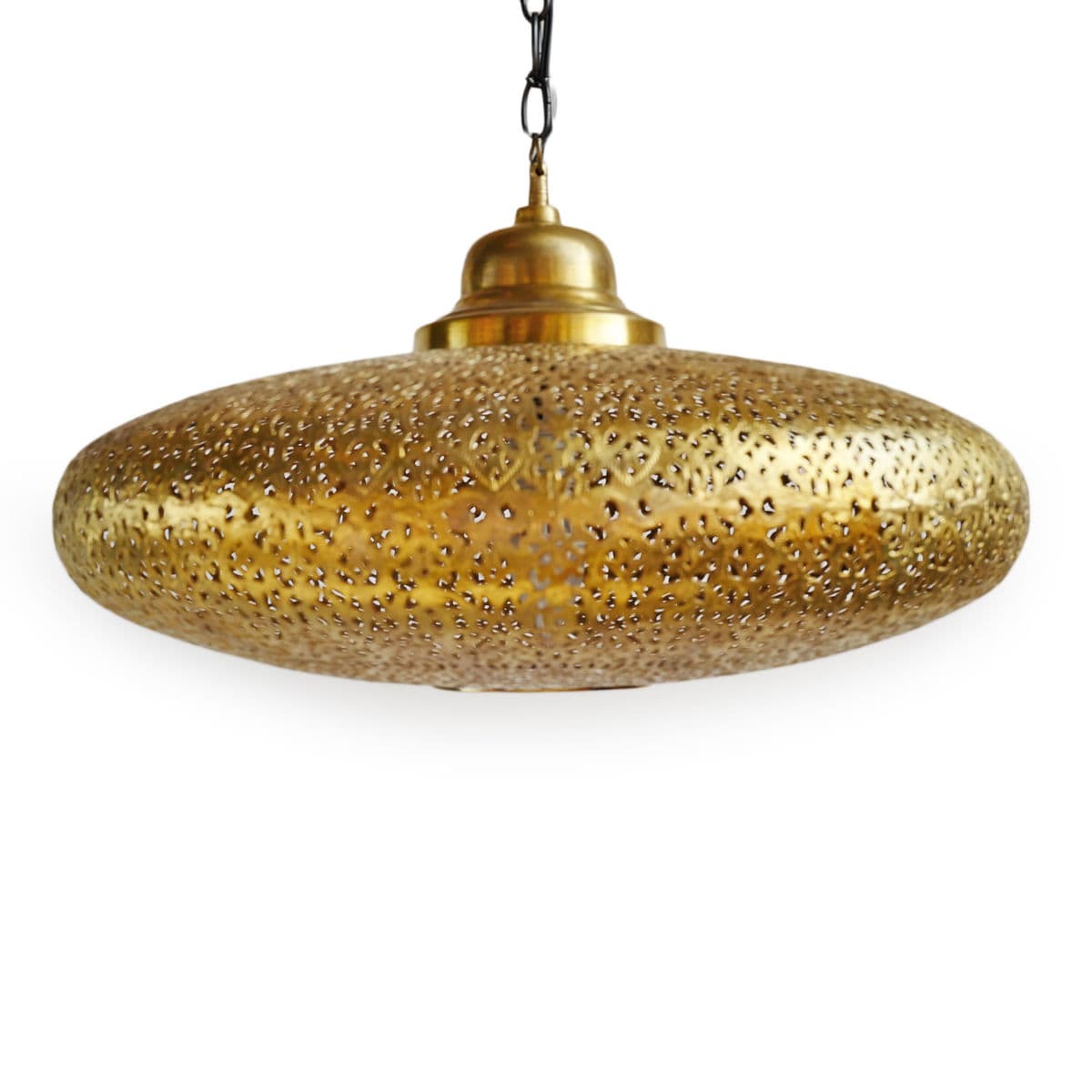 Brass Pattern Moroccan UFO Pendant Light - Thumbnail 6
