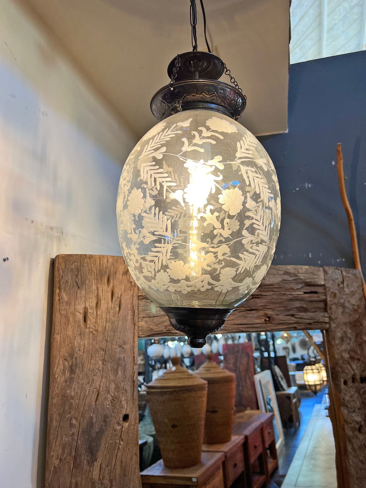 Etched Egg Pendant Light - Thumbnail 6