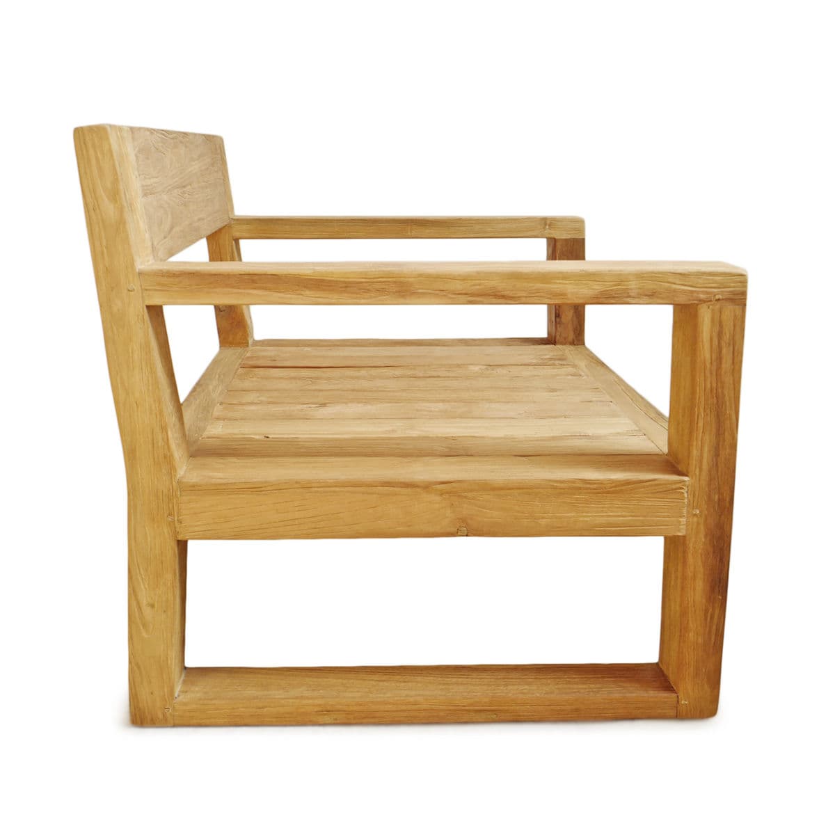 Outdoor Modern Teak Club Chair - Thumbnail 6