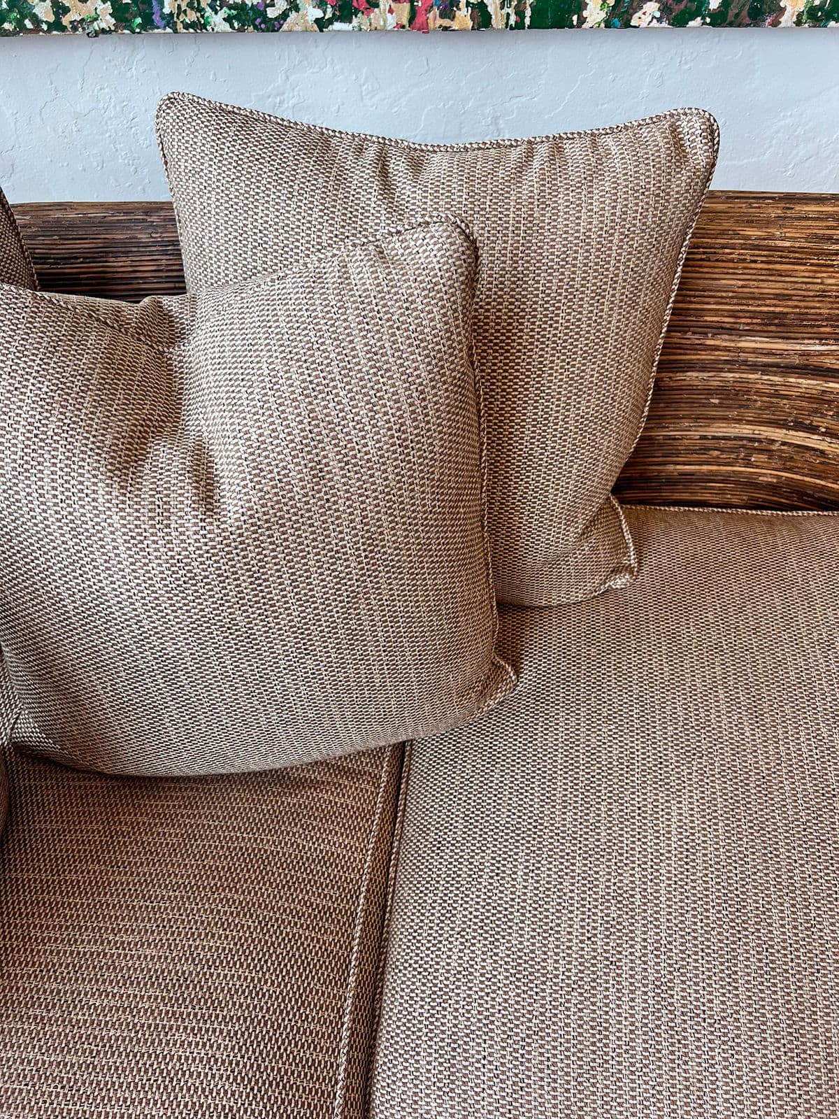 Rattan Stick Wave Sofa - Thumbnail 6