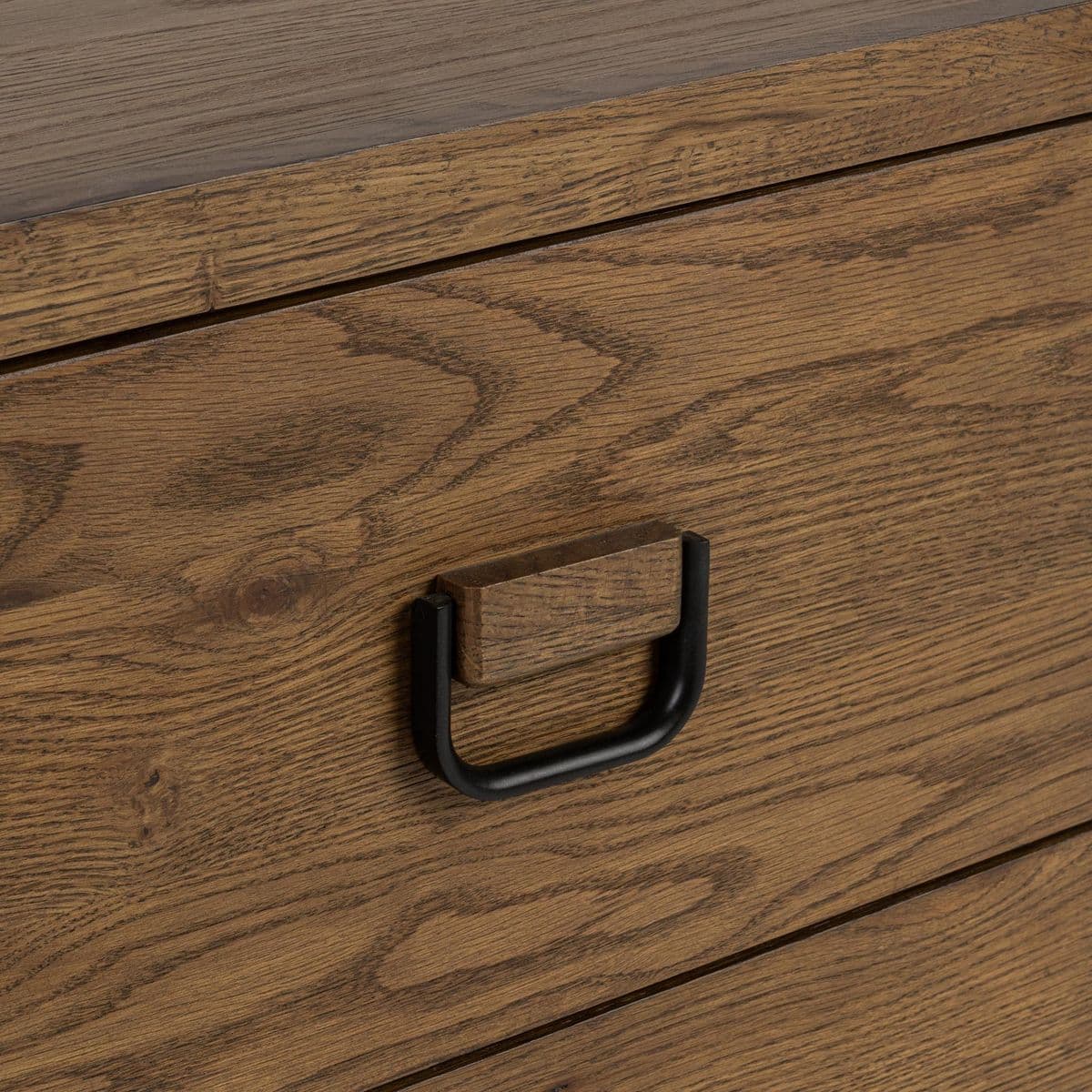 Modern Farmhouse Rounded Oak Nightstand - Thumbnail 6