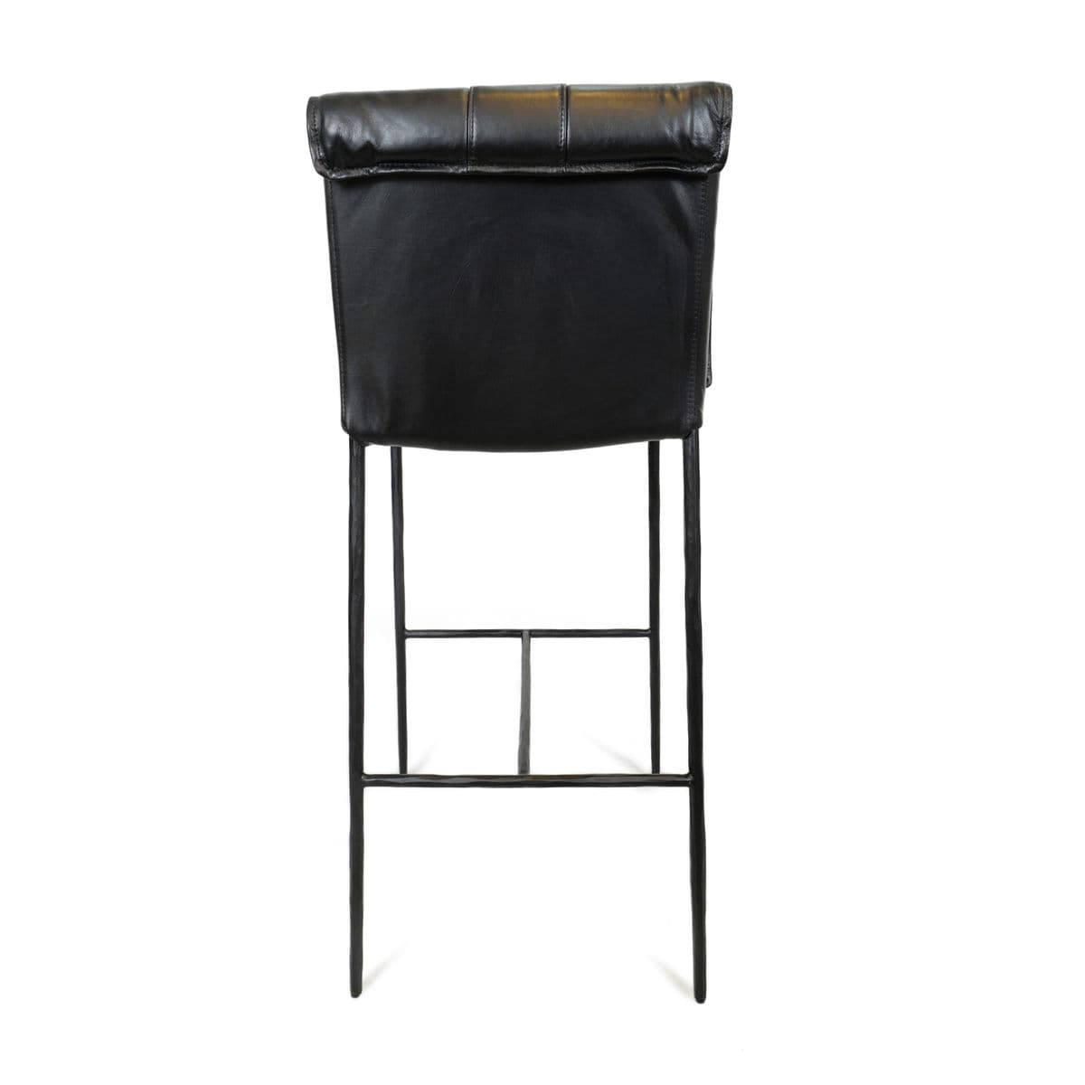 Bentley Black Leather Bar Stool - Thumbnail 6
