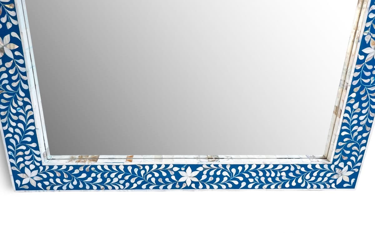 Blue Mother of Pearl Inlay Full Mirror - Thumbnail 6