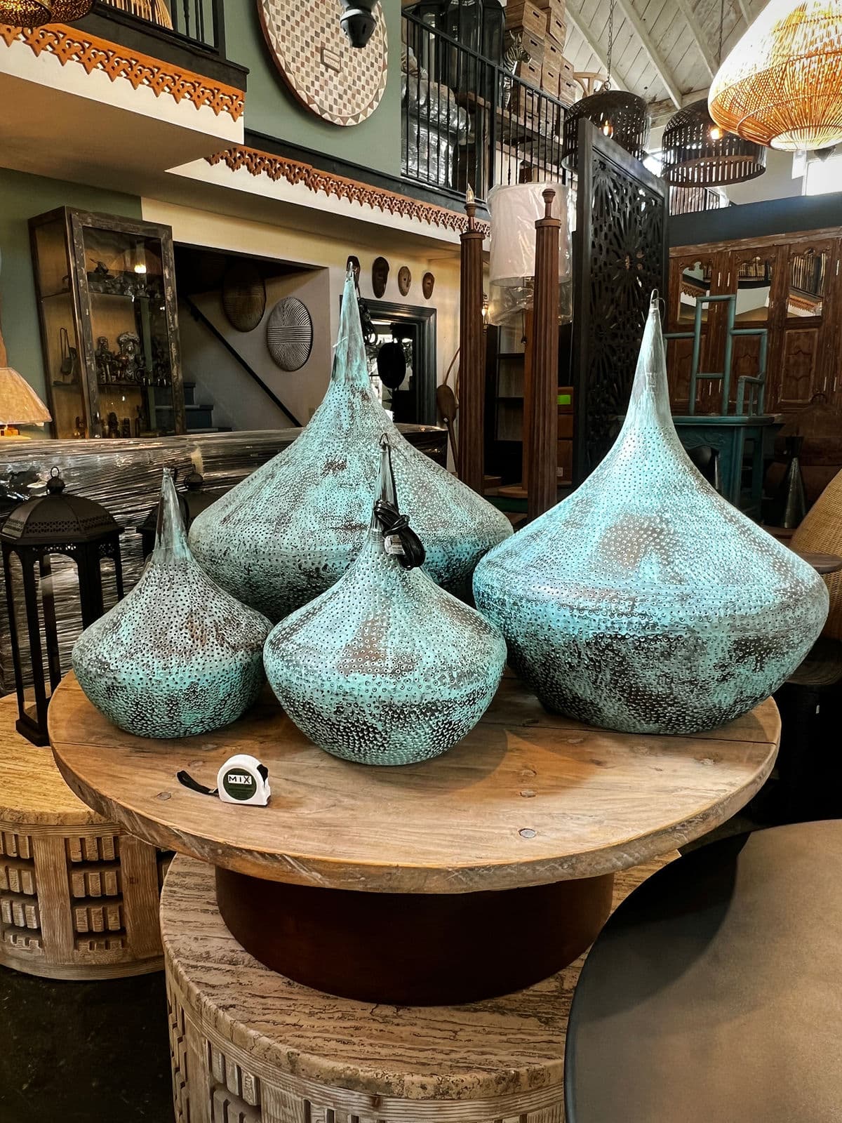 Copper Rain Drop Lantern Large - Thumbnail 6