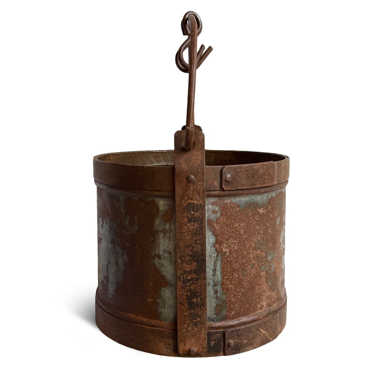 Large Old Iron Bucket w/Handle - Thumbnail 6