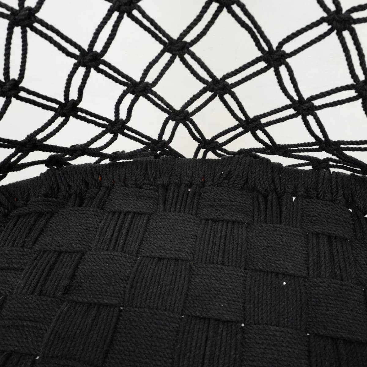 Black Macrame Rope Swing Chair - Thumbnail 6