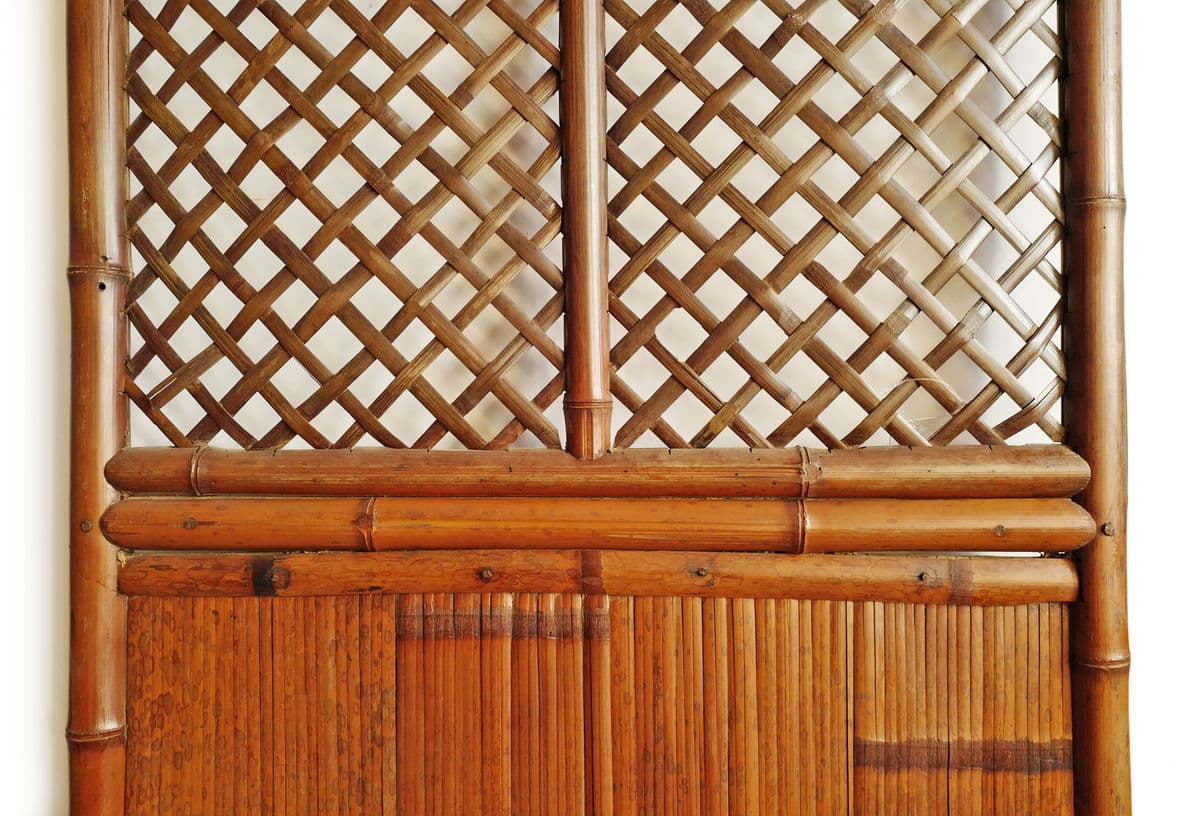 Vintage Bamboo Screen Panels Set of Four - Thumbnail 6