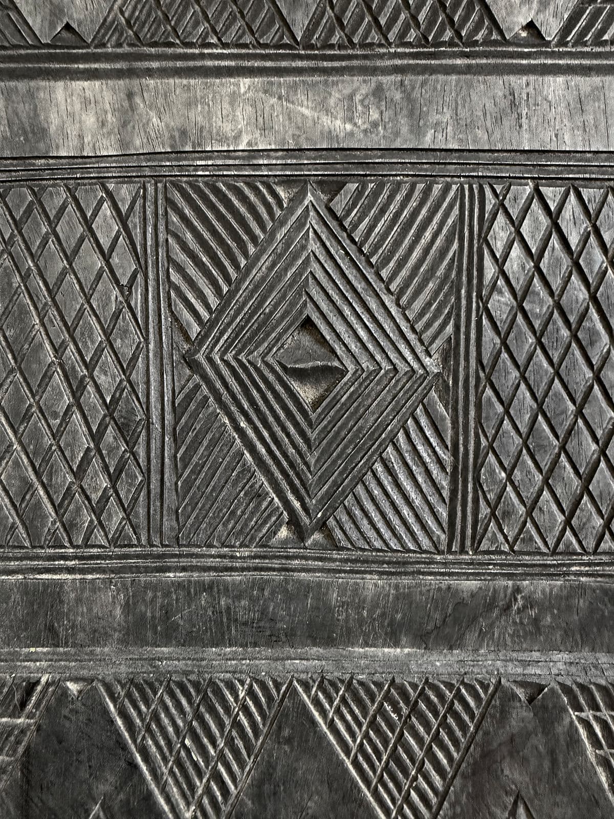 Vintage Grey Nupe Stool Table - Thumbnail 6