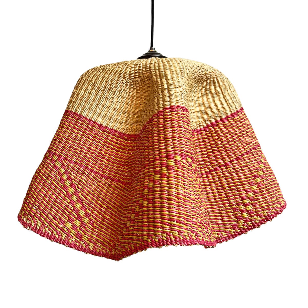 Bolga Wave Basket Light Pendant - Thumbnail 6