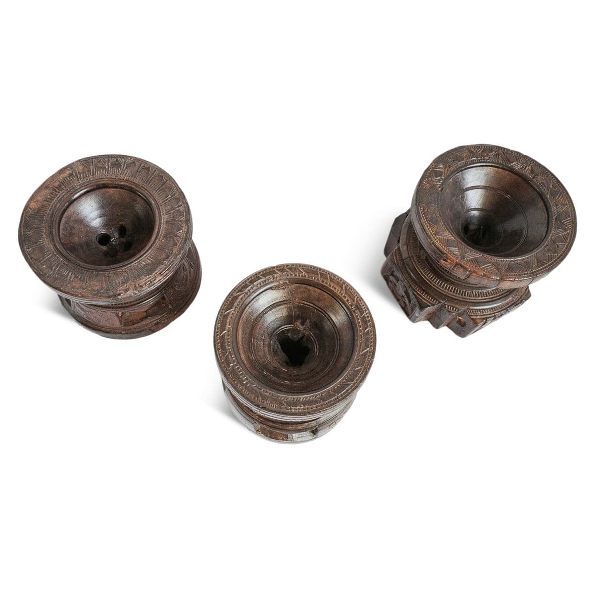 Vintage Carved Wood Seed Sorter - Thumbnail 6