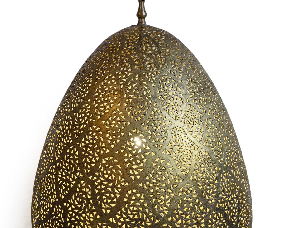 Dasha Brass Egg Pendant Lantern - Thumbnail 6